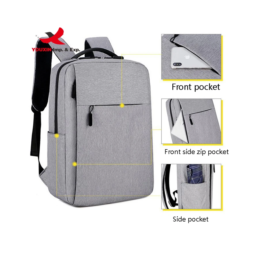 New Computer Backpack Laptop Bag Laptop Waterproof Business Backpack Men USB Zipper Customizable Logo Gift Backpack
