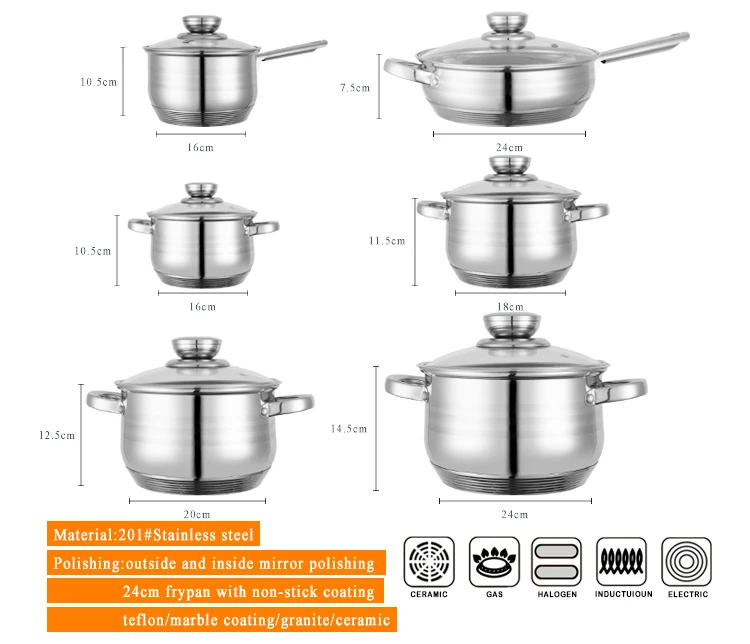 Royal casserole pot factory price topf clay pots for cooking cookware ollas acero inoxidable