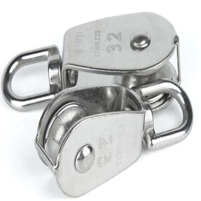 steel cable guide roller single Pulley Block construction lift pulley rope lifting pulley