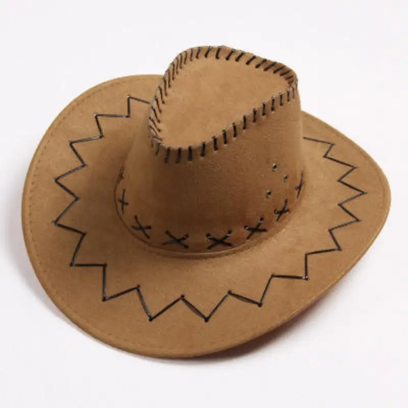 Stylish Unisex Fedora Cowboy Hat with Concho Detailing for Beach or Party Made of Paper Material for Western Charm