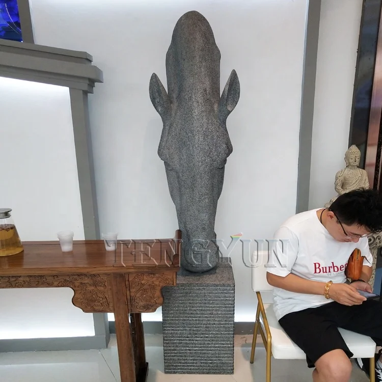 Decorative Large Size Stone Carved Granite Horse