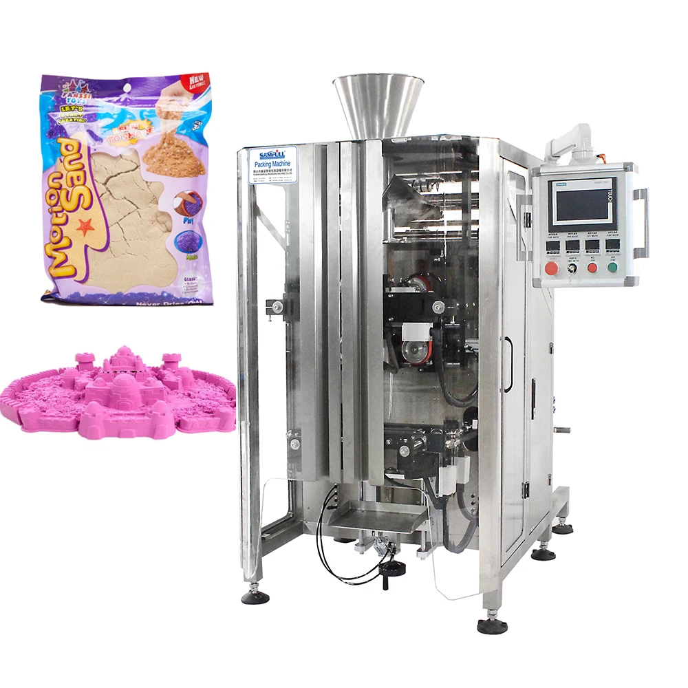 Automatic vffs play sand packing machine pouch sachet weighing magic sand packing machine