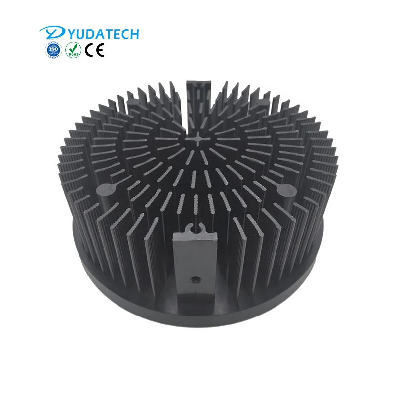 Customized lighting heatsink round aluminum cold forging fin heat sink for led cooling