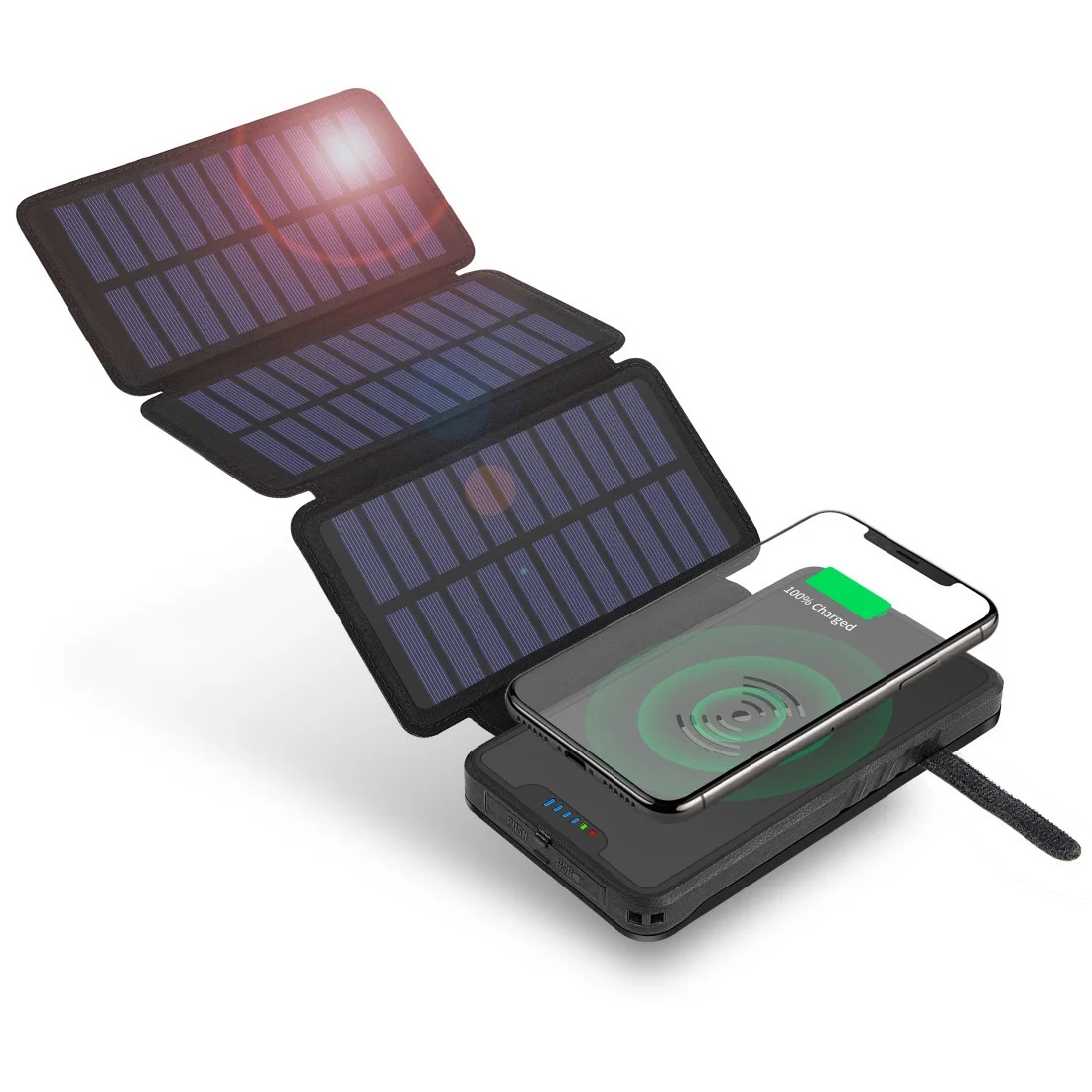 Новый Солнечный Powerbank Кемпинг наружный аварийный свет водонепроницаемый 30000 мАч светодиодный картон солнечный Power Bank поддержка пользовательского логотипа 1 шт.