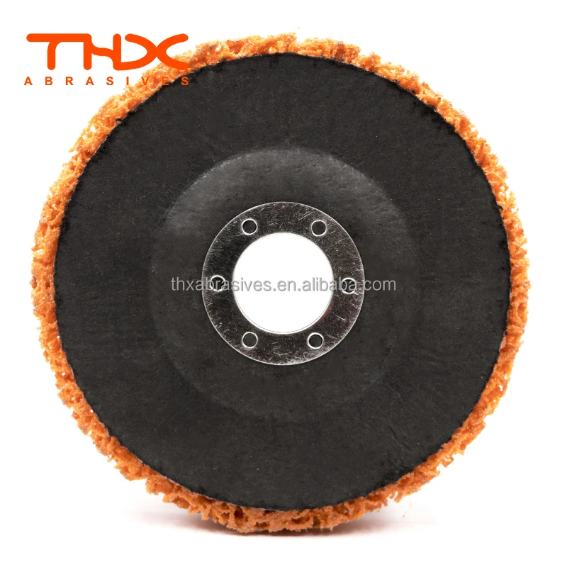 Orange 115 mm Strip Discs for Removing Paint, Oil, Wood Poly Disc Angle Grinder Clean & Strip Disc 115x22.23mm