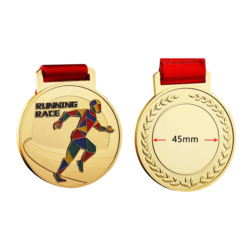 Custom Logo Wholesale Metal 3D Design Gold Medal Track And Field Medals Hurdles Running Sports Competition Souvenir Medal