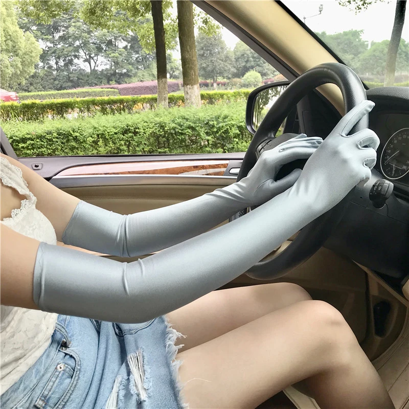 Women Long Ladies Gloves Elbow Summer Sun Protection Long Driving Gloves Opera Evening Party Prom Female Gloves