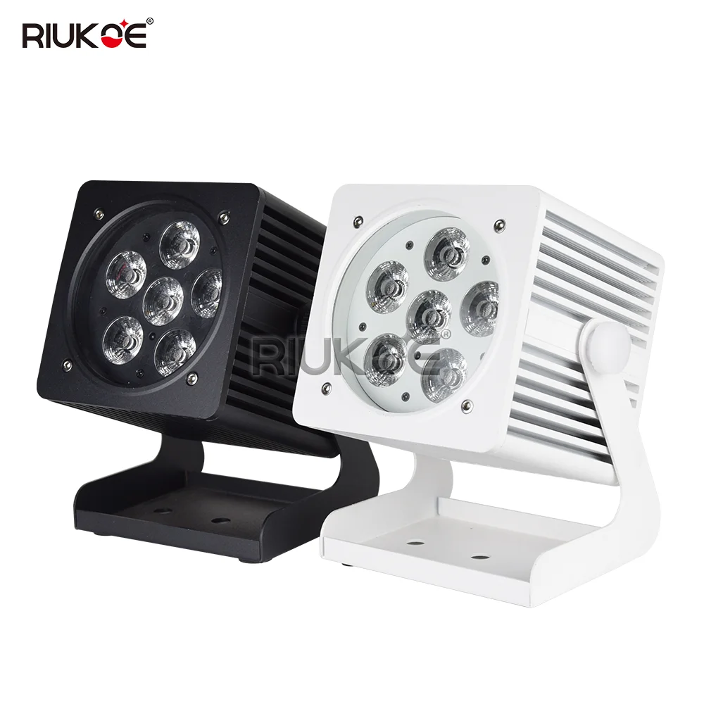 Водонепроницаемый dj led uplights 6x18 Вт беспроводной аккумулятор 6в1 RGBWA UV par light