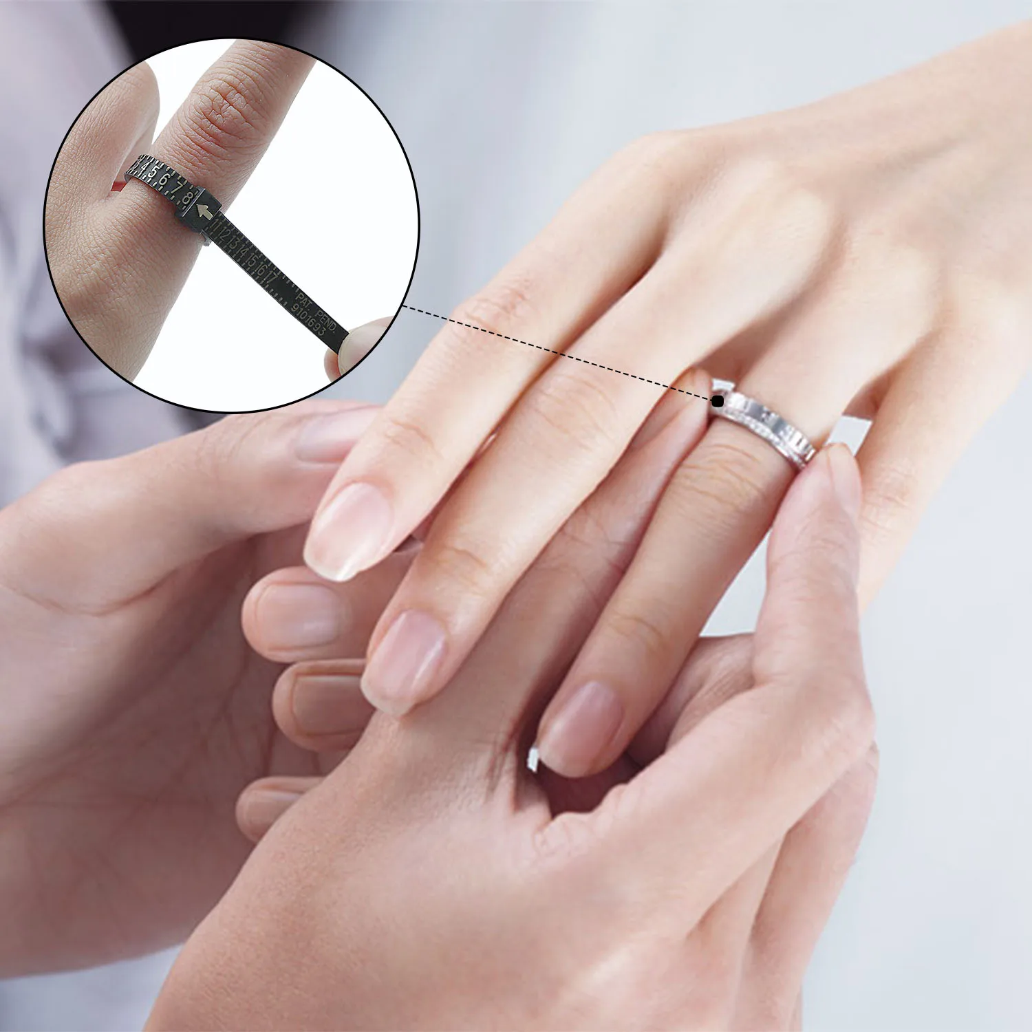 Guaranteed Quality Proper Price Jewelry Tools Ring Sizer Finger Gauge Plastic Ring Sizer for Engagement Rings Wedding Sets