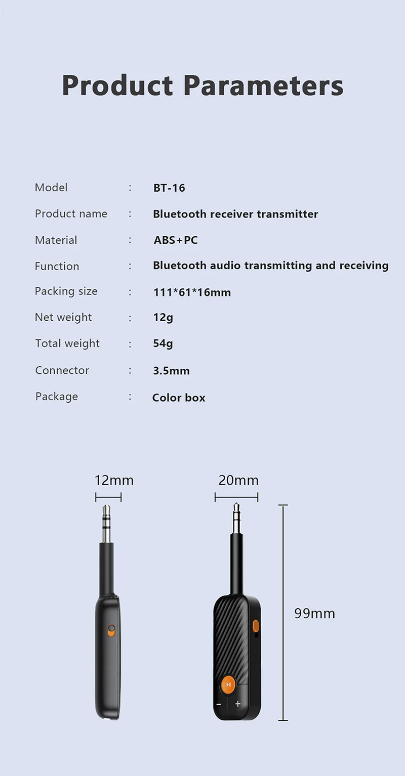 2023 HG Прямая продажа с фабрики 2 в 1 3 5 мм AUX беспроводной BT5.2 bluetooth аудио передатчик для самолета