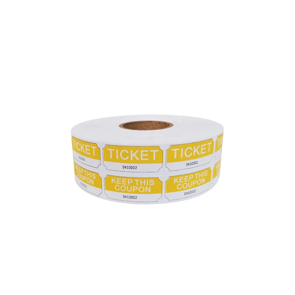 
2000 Tickets In A Roll 4 Colors Assorted Raffle Tickets Coupon Tickets for Admission Control 
