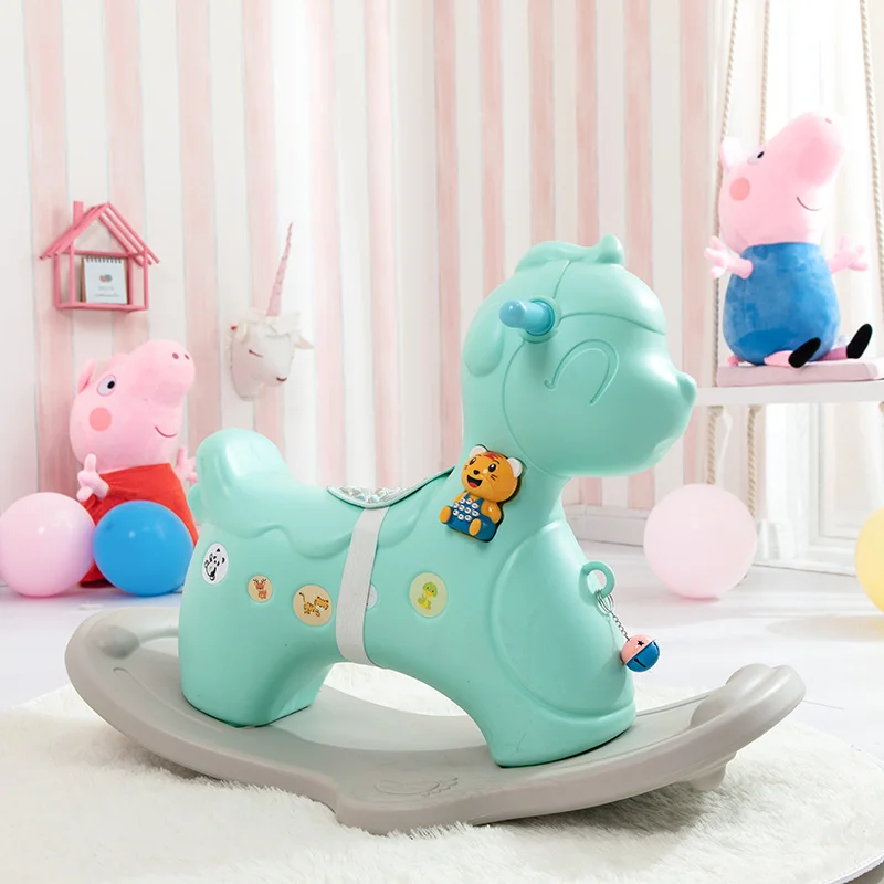 New Fashion Kids Ride On Animal Toys Baby Rocking Horse Walker Stroller Toy Indoor