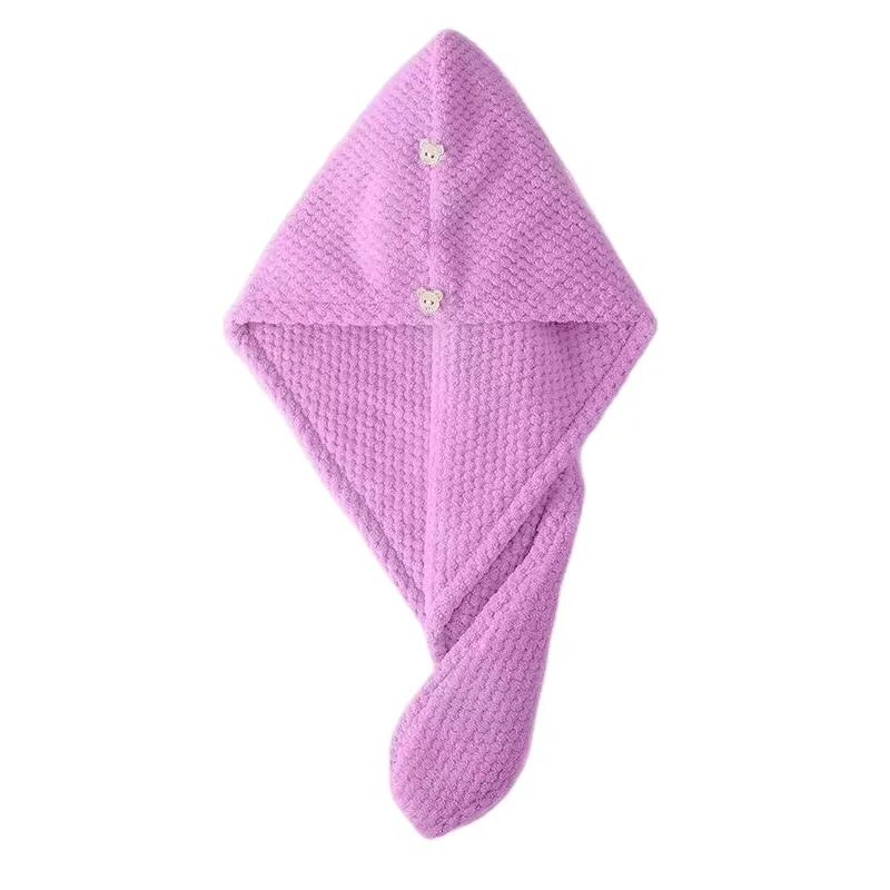 New Super Absorbent Microfiber Hair Drying Towel Quick Dry Soft Pineapple Grid Turban Wrap for Home Use
