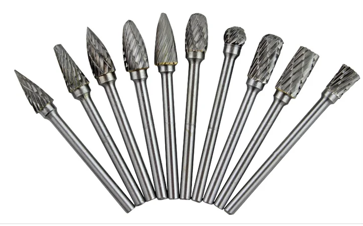 Standard Cut Tungsten Carbide Cutter Blade Rotary Burrs  Cylindrical Carbide Drill Bits From RUIIXIN TOOLS