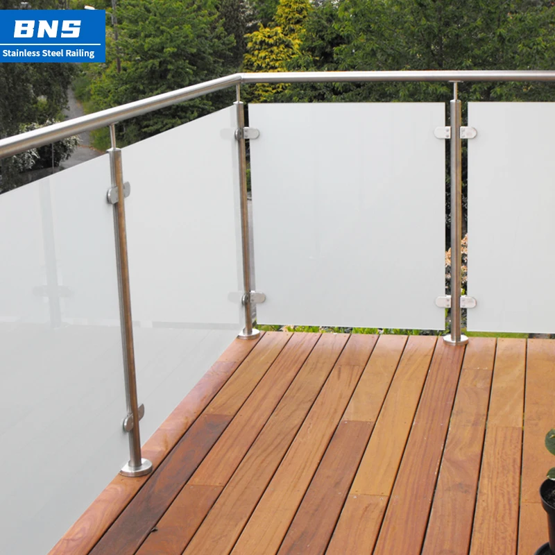 BNS High Quality Indoor Stair Railing Kits Internal Glass Frameless Stairs Balustrade Handrail