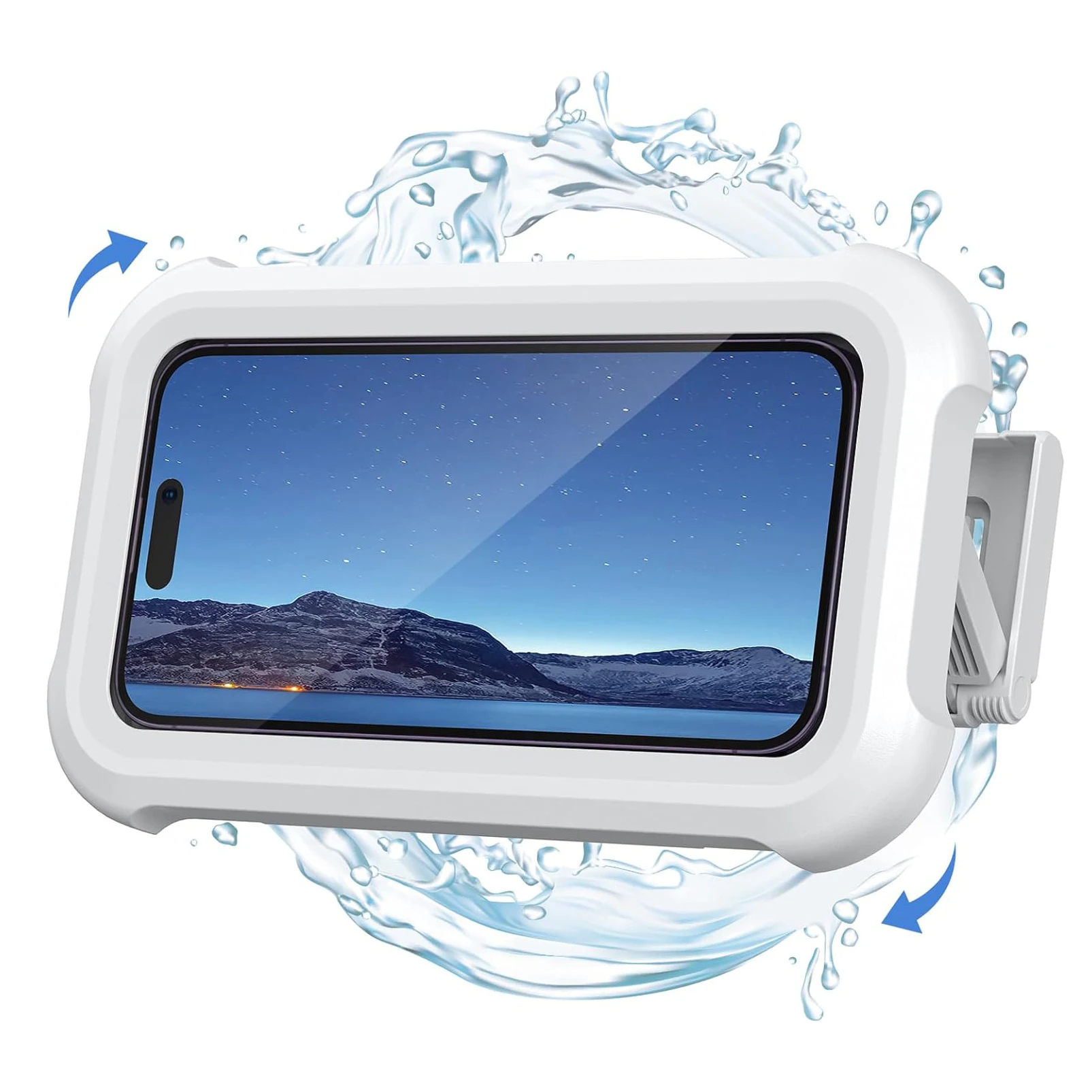 Shower Phone Holder Waterproof 480 Degree Rotation Adjustable Wall Phone Mount for Shower,Bathroom Bathtub Cell Phone Stand