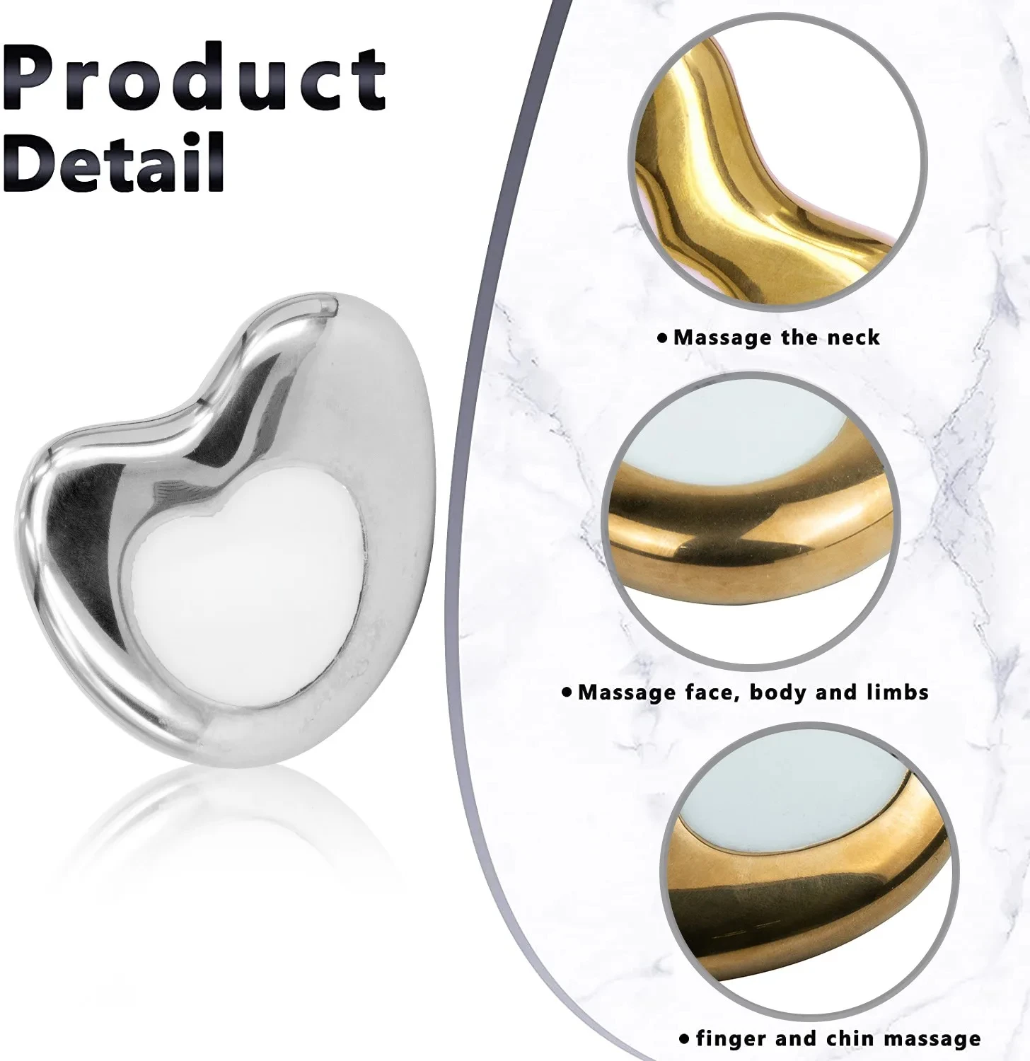 Skin Firming Lifting Facial Massager with Warm Cold Cryo Compression Therapy Inner Core Gel Hot Cold Guasha for Face Application