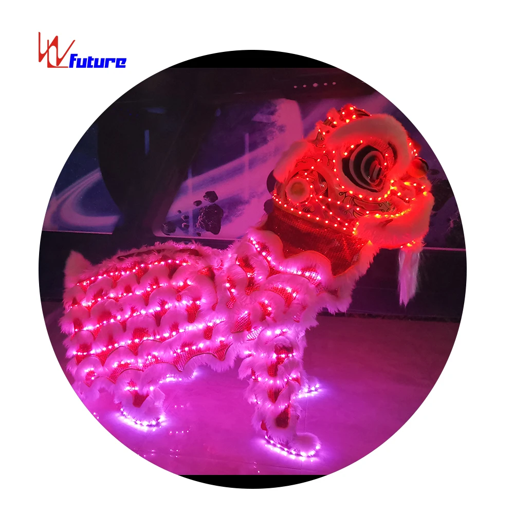 Festival costume Chinese lion dance performance led light lion