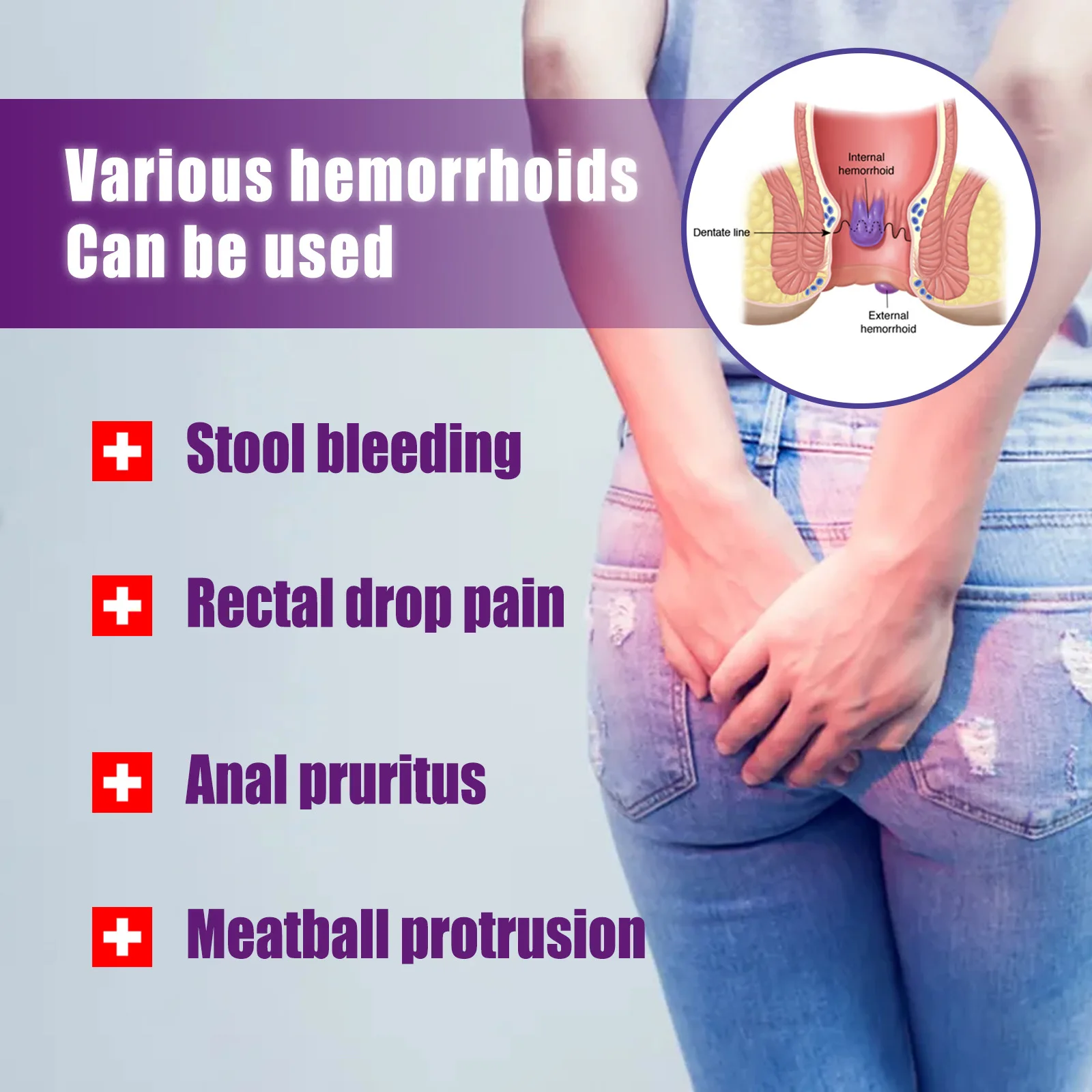 100% Natural Herbal Hemorrhoids Spray Relieve Anal Ball and Swelling Pain Spray Body Care