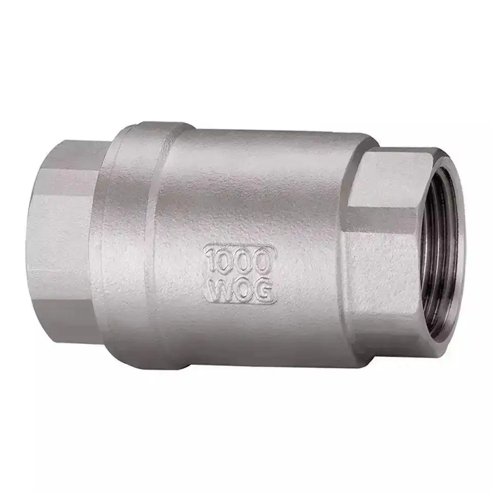 Screw End Stainless Steel Metal Vertical Type Water Oil Pipe Control water check valve DN80 steel check valve