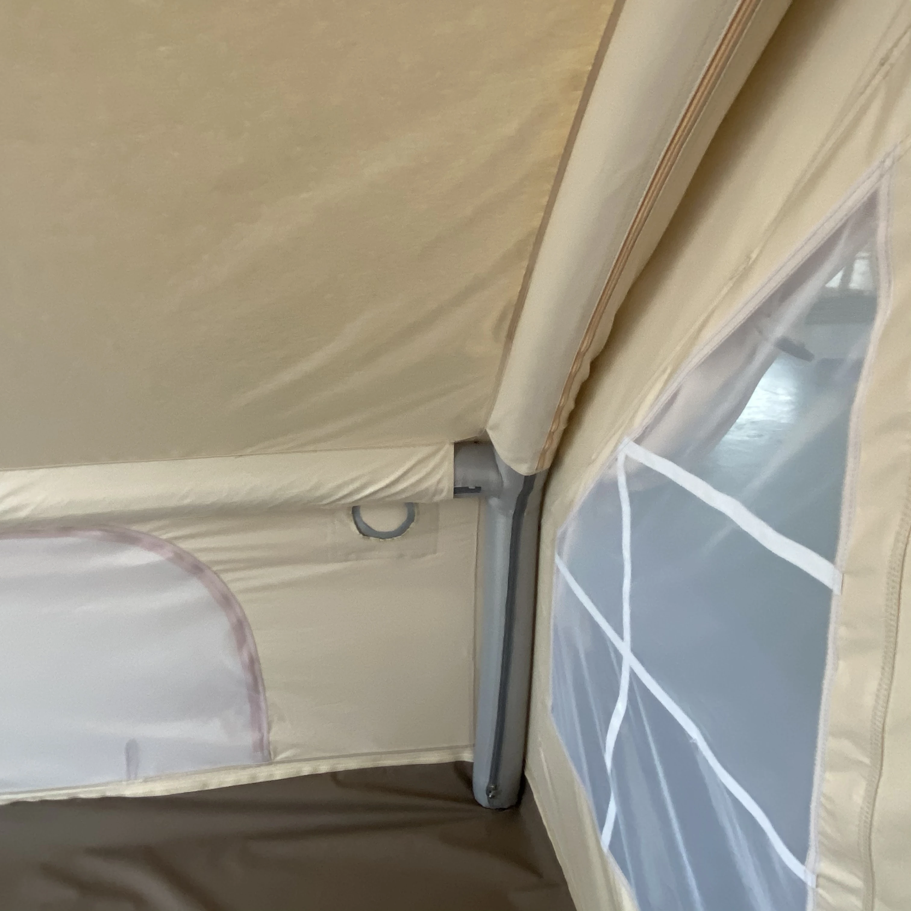 Glamping Canvas Inflatable Outdoor Camping, Customized Luxury Waterproof Polyester Air Family Tent