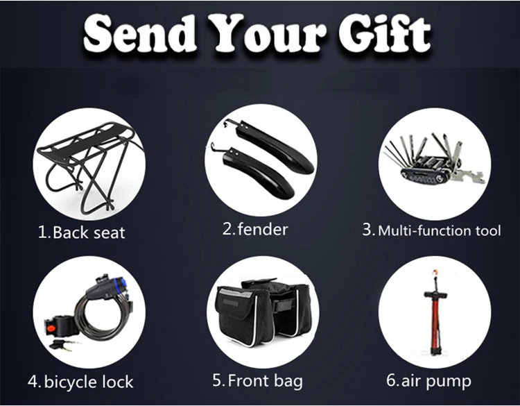 Бесплатный подарок для велосипеда аксессуары Противоугонный замок мульти инструменты рамка сумка подходит электрического запчасти насос брызговик задняя