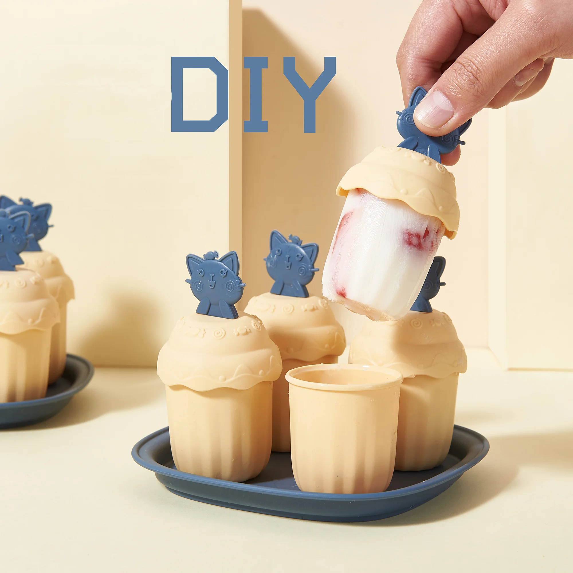 Мультфильм дизайн 6 полостей мороженое эскимо