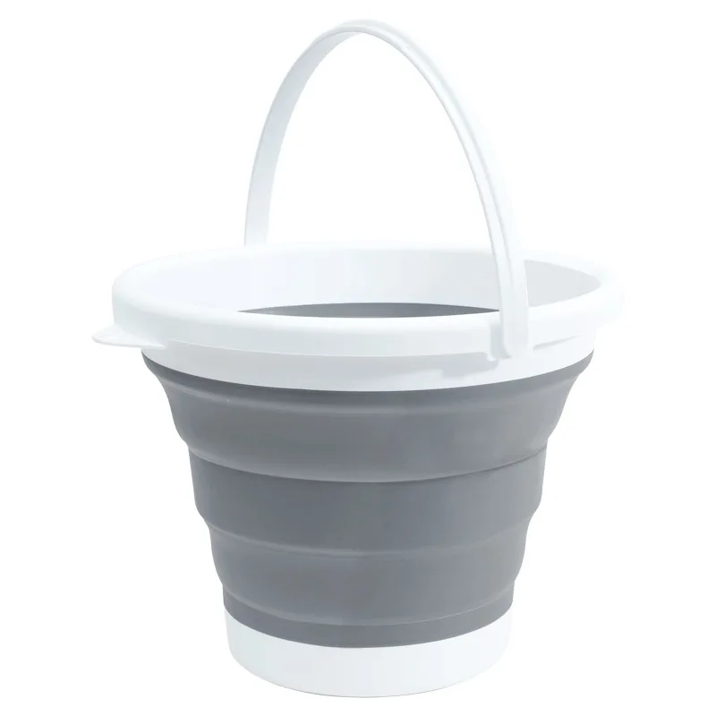 10L Portable Folding Bucket Silicone Plastic Car Bucket Home Multifunctional Bucket For Kids Outdoor Fishing Travel