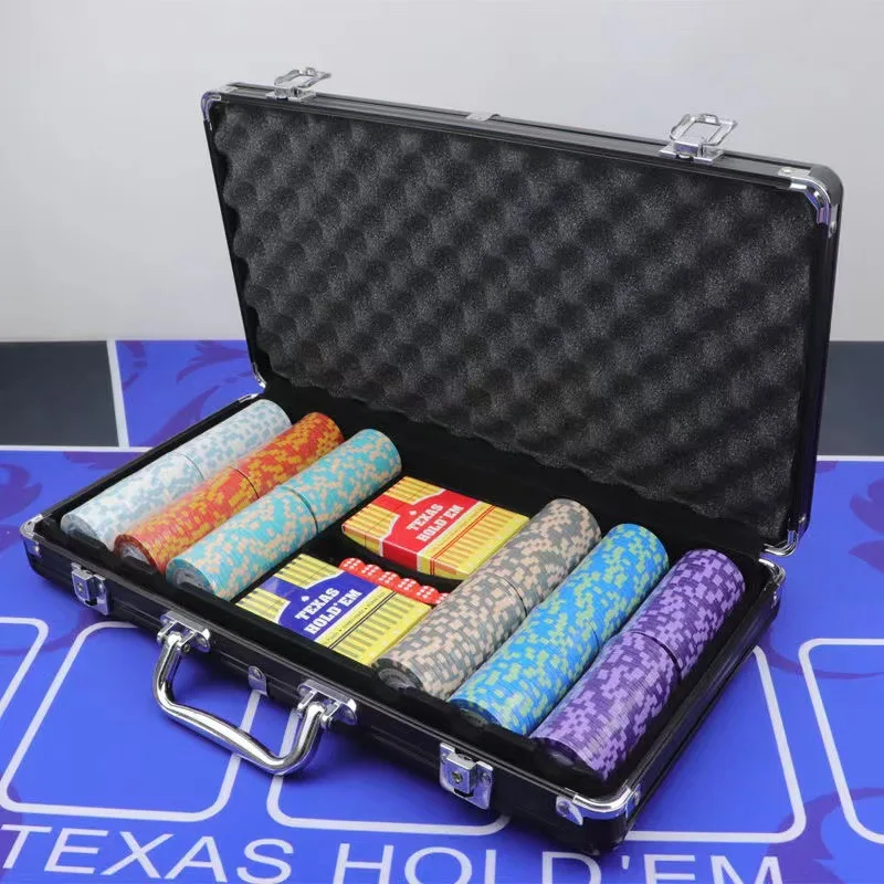 Factory Custom 200pcs Aluminum Round Corner Chip Case Entertainment Chip Set Poker Dice Chess Case
