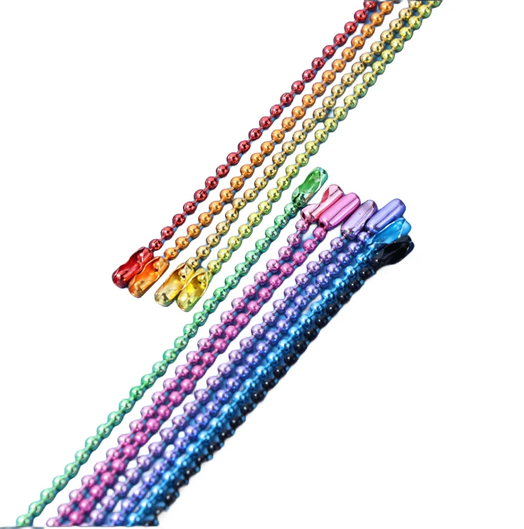 Customized Wholesale Hot Sale Diy Necklace Connector Circular Bead Chain Metal Bead Chain Curtain Ball Chain