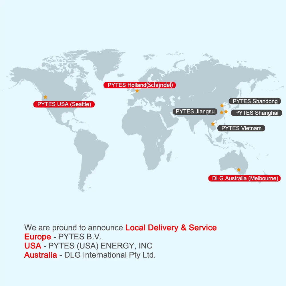 PYTES Rechargeable 10kw LiFePO4 Lithium Battery 48V 50AH 100AH 300AH Energey Storage Li Ion Battery Pack