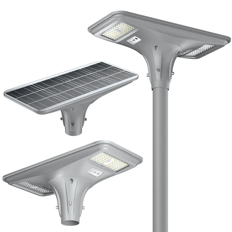 IP65 Waterproof All In One 200W 400W 800W 1000W Integrated Street Lamp LED Solar Powered Garden Light with ABS Pole for Outdoor