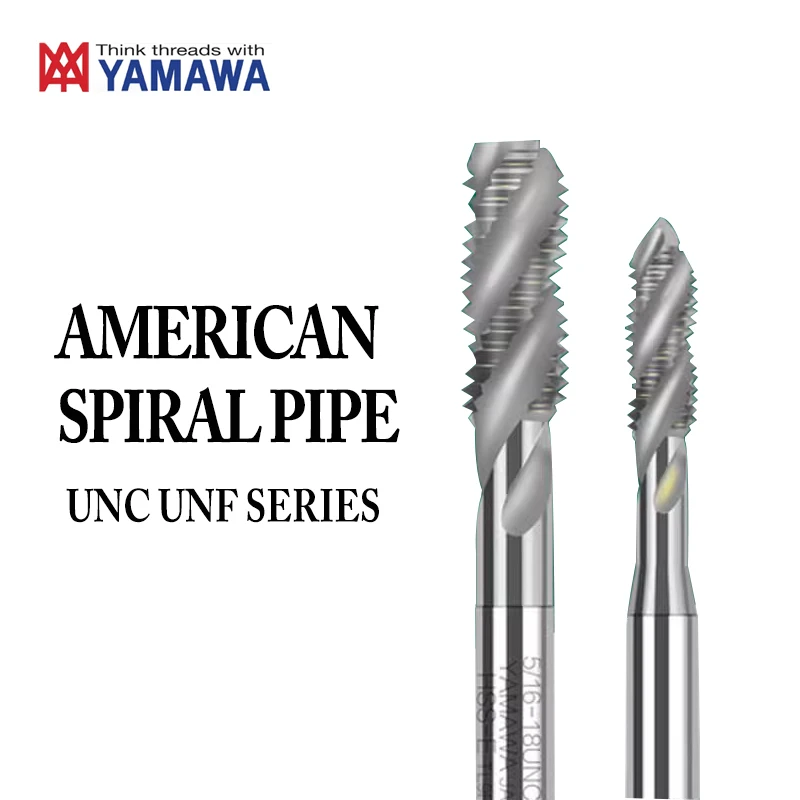 Japanese imported YAMAWA American standard spiral machine taps with cobalt, SP type, 1/4-20 3/8UNC UN British system taps