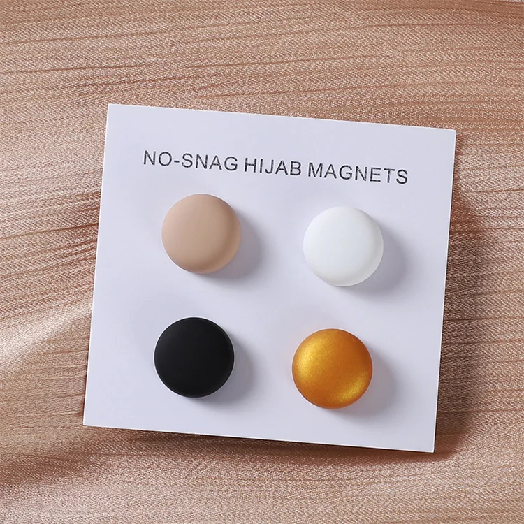 New Arrival Muslim Strong Magnet Muslim Jewelry Silk Scarf Shawl Buckle 4pairs Set Women Magnetic Shawl Brooch Buckles