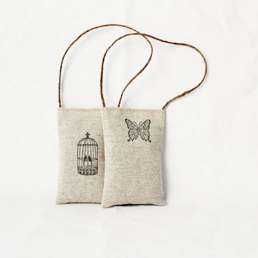 Custom Flower Scents Lavender Rose Fresh Scent Petal Sachet Home Decorative Cloth Bags Air Freshener Scented Sachets