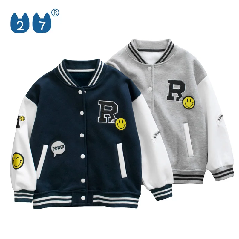 Wholesale High Quality Soft Children Baseball Boy Fall Custom Winter Kids Boy Jacket
