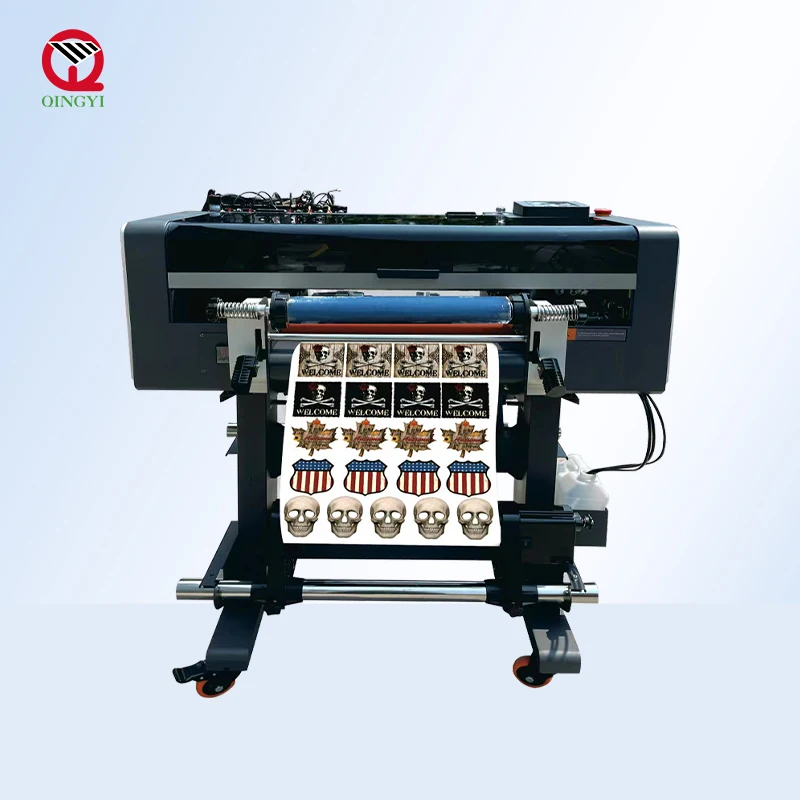 Qingyi KTM-A48 4 print head 60cm uv dtf printer i3200U1 high resolution UV printer DTF printer all in one crystal sticker