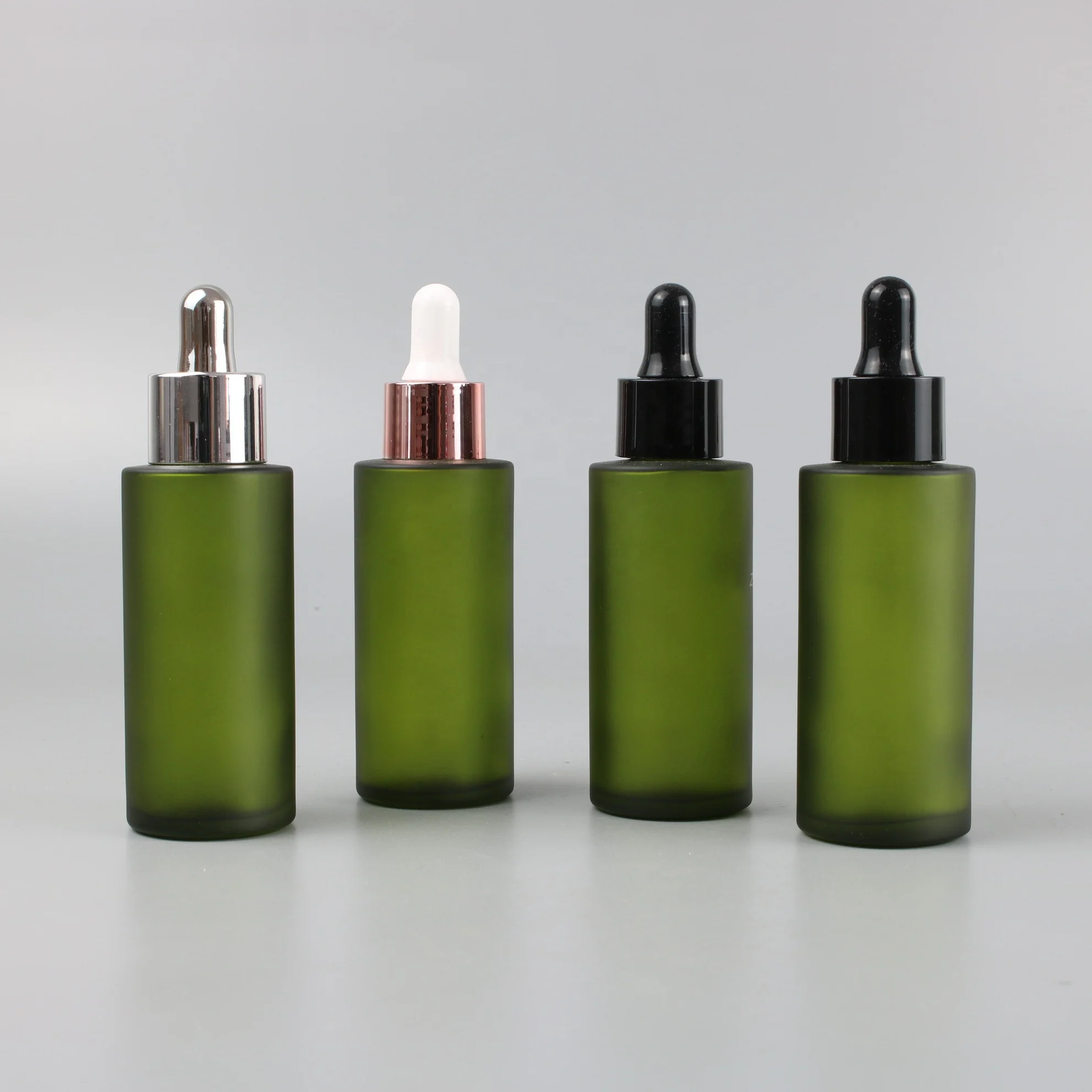 customization 10ml 15 ml 30 ml serum bottle glass serum oil bottle matte black flat shoulder glass bottle with dropper