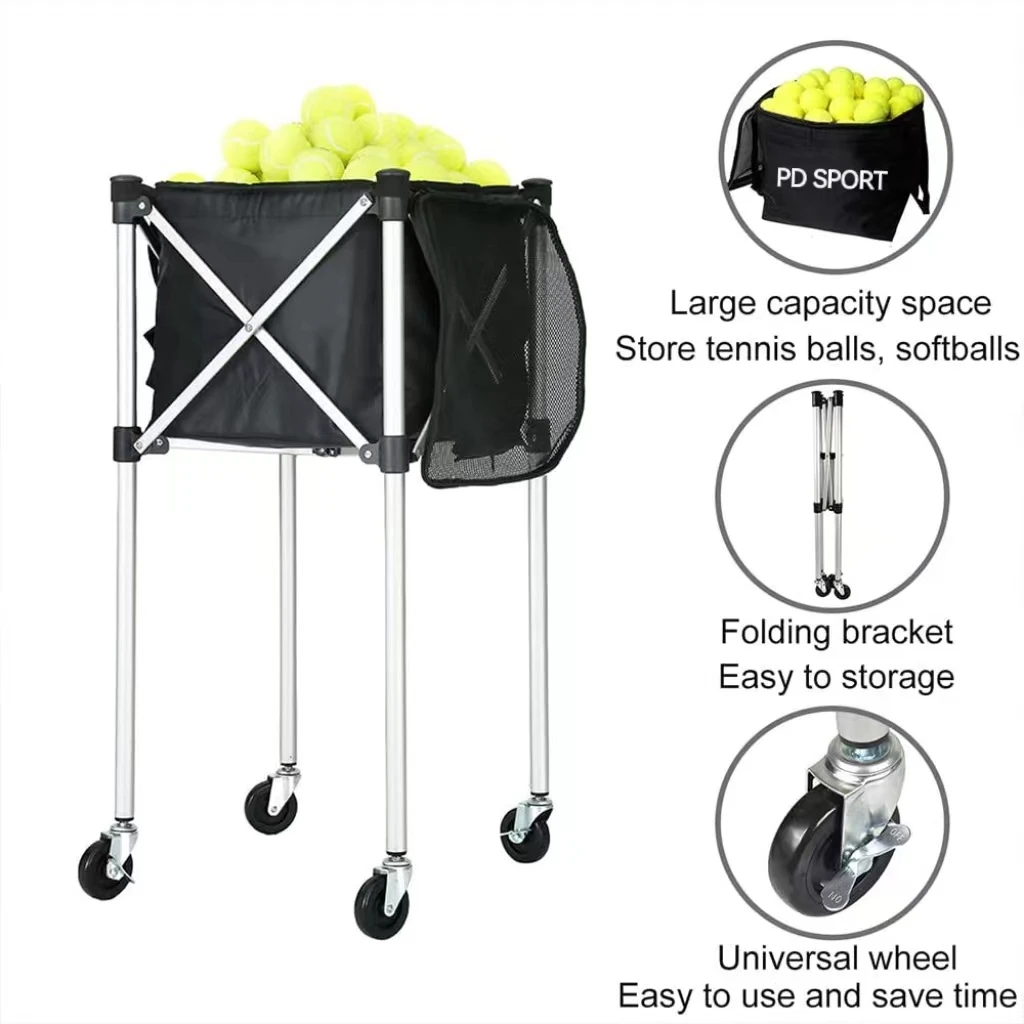 High Quality Multi function tennis ball basket cart for tennis ball picking