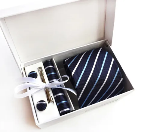 
Подарочная коробка для мужчин, галстук, носовой платок, галстук, запонки, карманный квадратный набор 