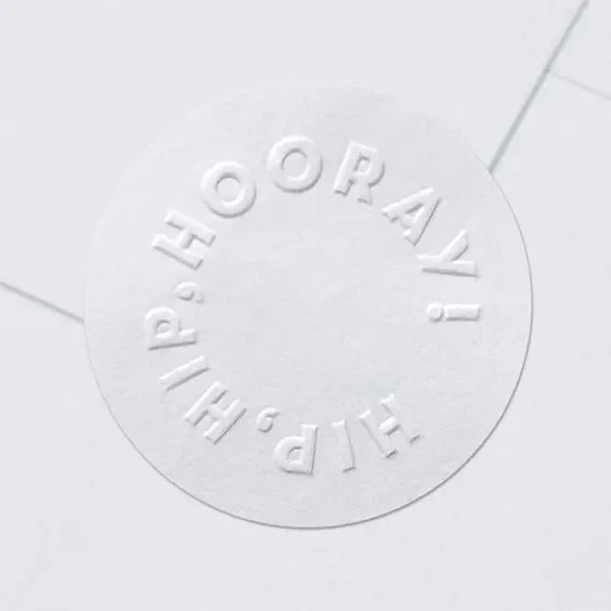 Meat company embossed logo certificate of conformity stickers printing