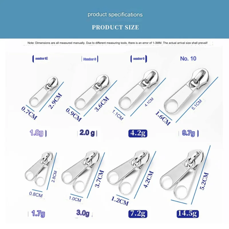 3# nylon zipper high quality metal zipper factory direct garment accessories open end metal zipper for pants clothing