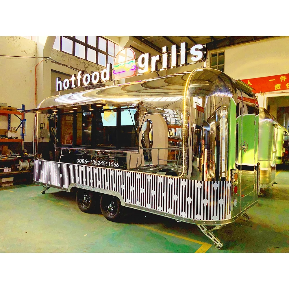 Mobile Kitchen Van Fast Food Trailer Mobile Tacos Truck Coffee Carts Restaurant Food Truck