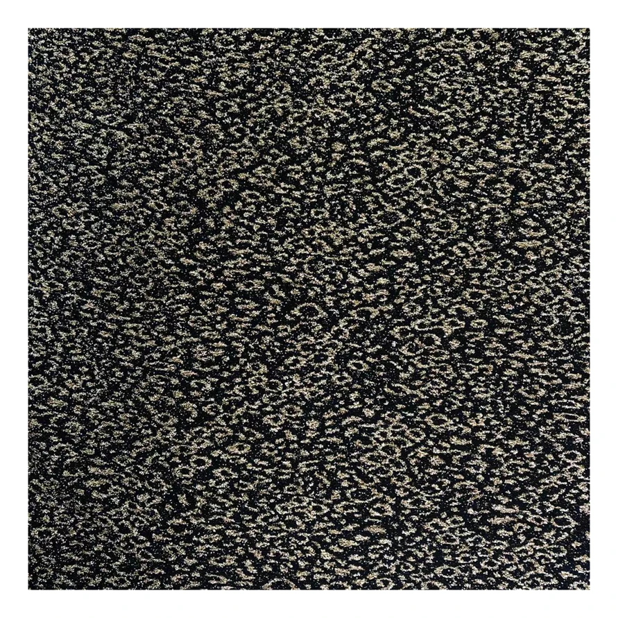 Leopard shiny gold polyester mesh knitted fabric jacquard fabrics for clothing