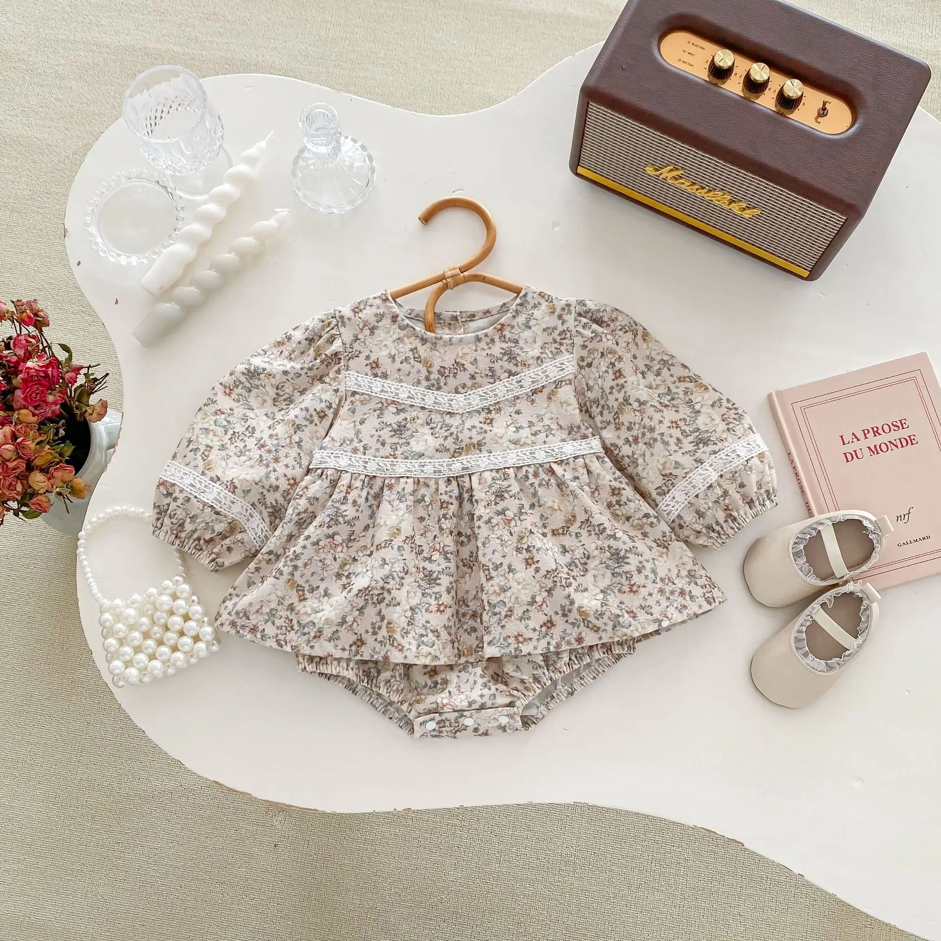 2024 new baby spring autumn romper newborn flower rompers