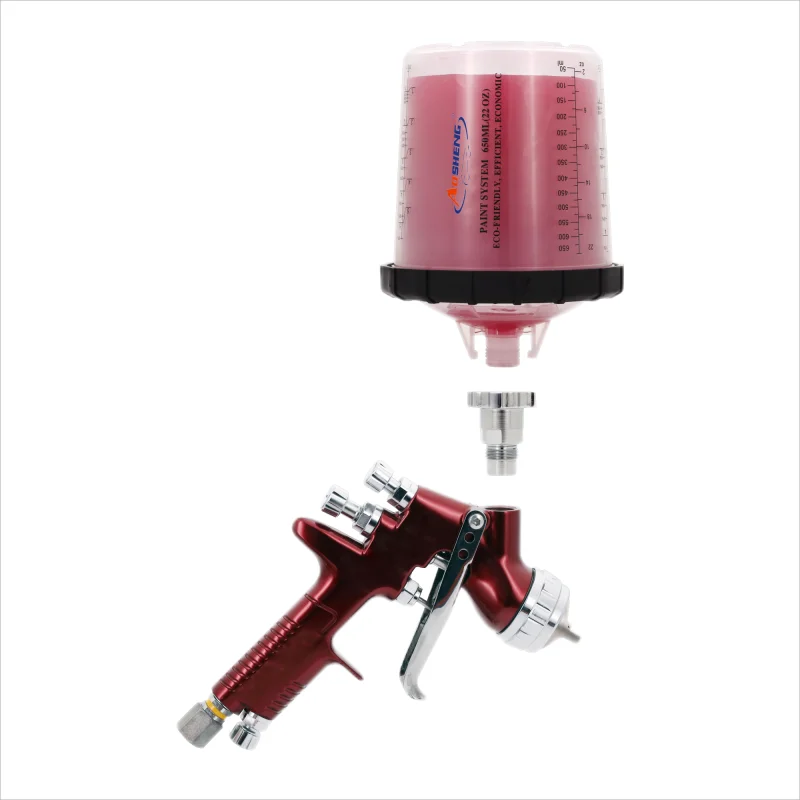 650ml Wholesale Plastic Disposable automotive paint spray gun paint mixing cup for car