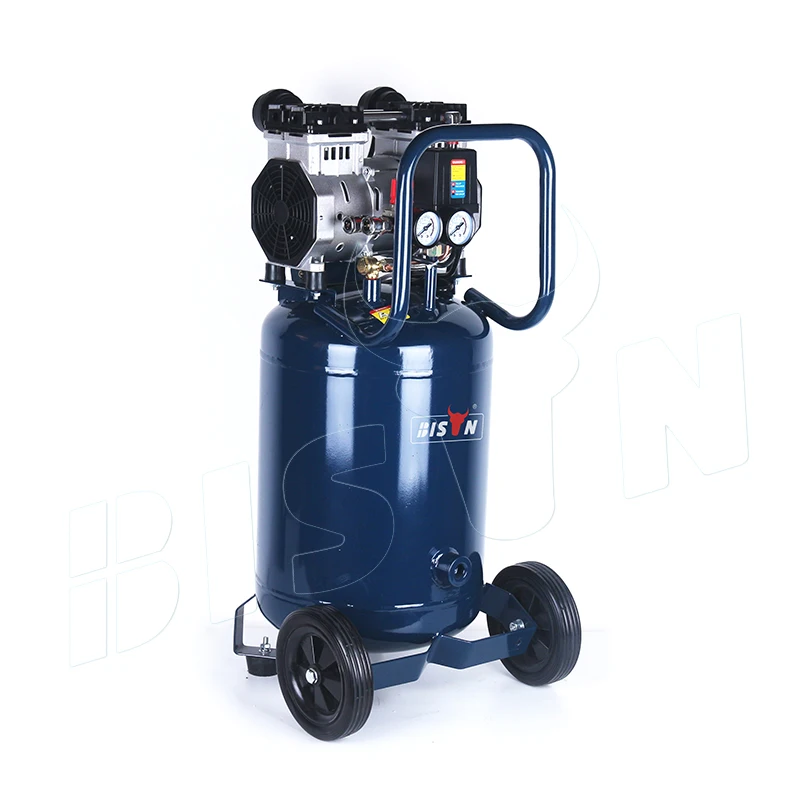 Bison China 5 Bar 50L 5Hp Portable Upright Piston Silence Vertical Tank Air Compressor Oil Less