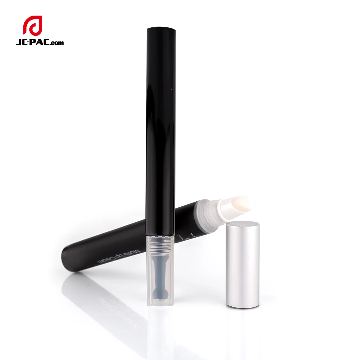 Empty Cosmetic Plastic Tube Black Tube With Special Pile Coating Brush Tip 10ml 15ml Nail Polish Oil Tube Packaging