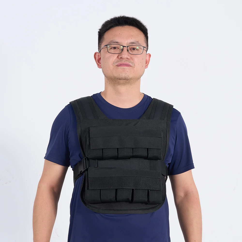 Custom Logo 10 KG Gym Power Weighted Vest Adjustable Iron Sand Leather/Oxford/Nylon Material for Fitness Training