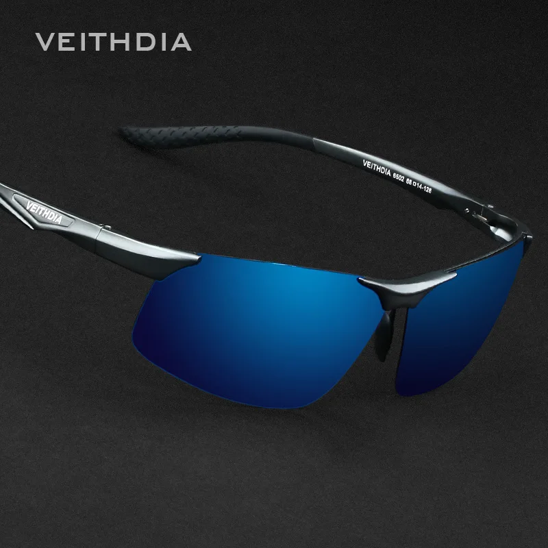 VEITHDIA 6502 новые дизайнерские высококачественные Квадратные Солнцезащитные очки UV400 с алюминиевой магниевой поляризацией спортивные солнцезащитные для мужчин 2023